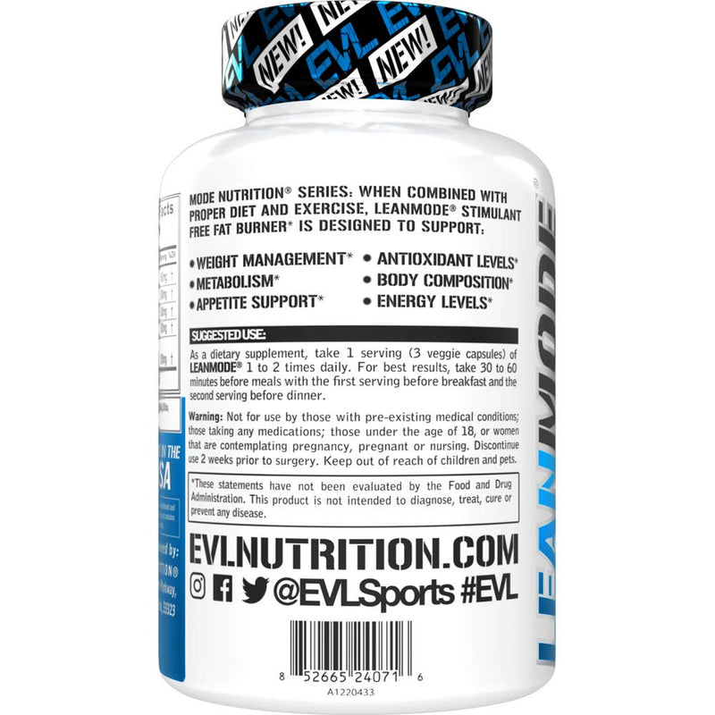 EVL Weight Loss Support Pills - Premium Multipurpose Appetite Metabolism and Fat Loss Support for Men and Women - LeanMode with Green Coffee Bean Extract CLA and Garcinia Cambogia - 50 Servings - BeesActive Australia