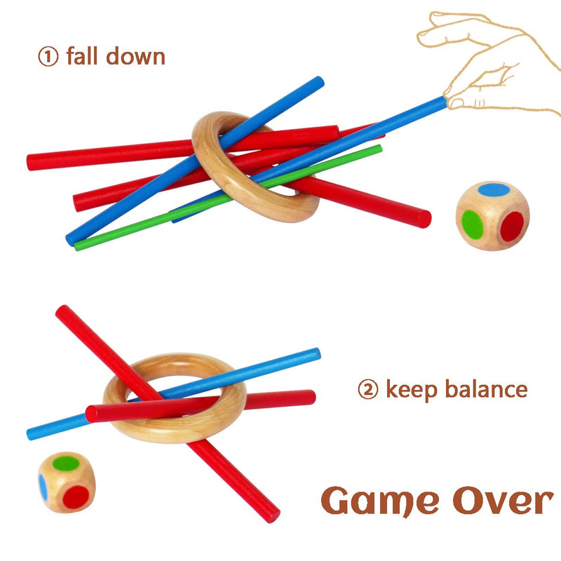 Keep It Steady Fun Family Games for Kids and Adults - Balance & Patience Training - Wooden Stick Toys for Creative Kids Games - BeesActive Australia