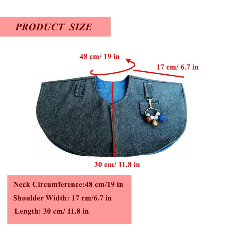 Parrot Anti-Scratch Shoulder Bird Anklet Toys, Multi-Functional Bird Diaper Flight Suits Pee Pads Diaper Poop Shawl for Small Medium Cockatiel Parakeet Macaw Shoulder Protector-Blue - BeesActive Australia