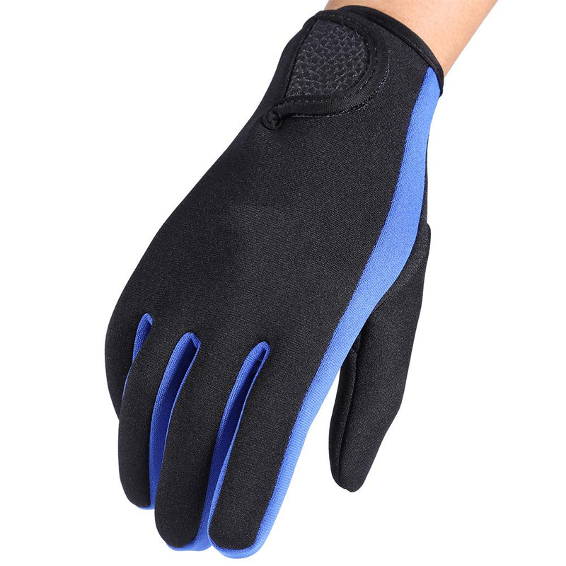 Diving Gloves Neoprene Wetsuits Five Finger Gloves Anti Slip Flexible Thermal Material for Snorkeling Swimming Surfing Sailing Kayaking Diving Blue Medium - BeesActive Australia