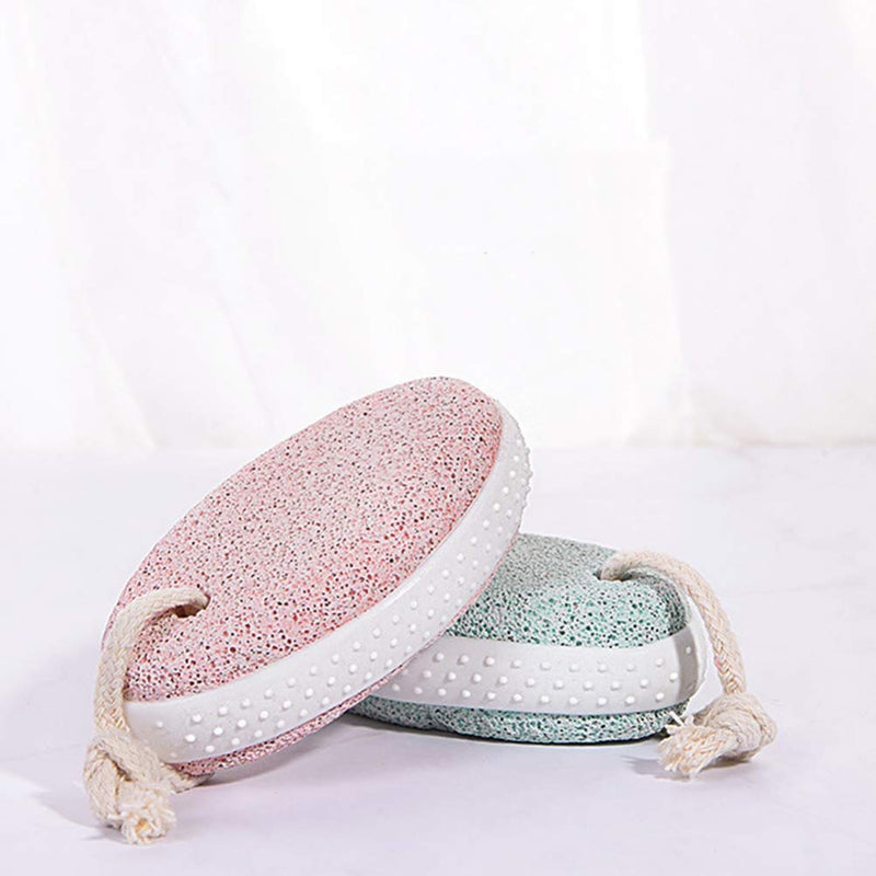 HEALLILY Pumice Stone for Feet Oval Foot Scrubber Exfoliating Dry Dead Skin Remover for Hands Heels Body Foot Care Tool Pink - BeesActive Australia