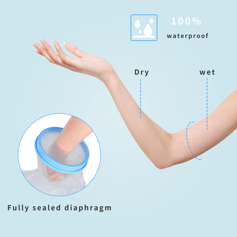 SUPERNIGHT Waterproof Cast Cover for Shower, Adult Half Arm Dressing Cover/Watertight Cast Bandage Protector for Hand, Elbow and Wrist Adult Arm - BeesActive Australia