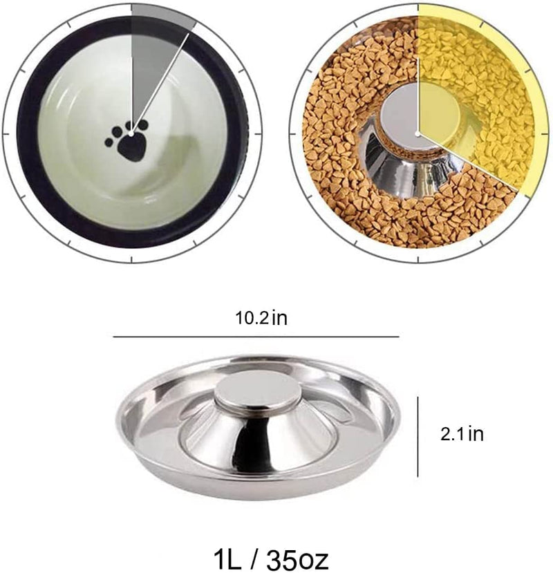 Yudansi Stainless Steel Puppy Weaning Bowls,Cat Bowls for Food Water, Puppy Feeder Bowl Whelping Dishes,Litter Feeding Bowls for Multiple Puppies Cats Eating at the Same Time for Small Medium Large Dogs 10.2in-2pcs - BeesActive Australia