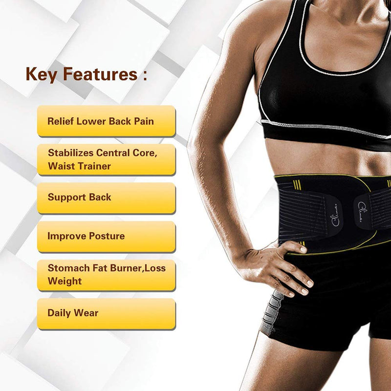 SZ-Climax Lumbar Support Belt - Lower Back Support Brace with Detachable Metal Spring Strips for Pain Relief and Injury Prevention, Sciatica, Spinal Stenosis, Scoliosis or Herniated Disc XXL (Pack of 1) - BeesActive Australia