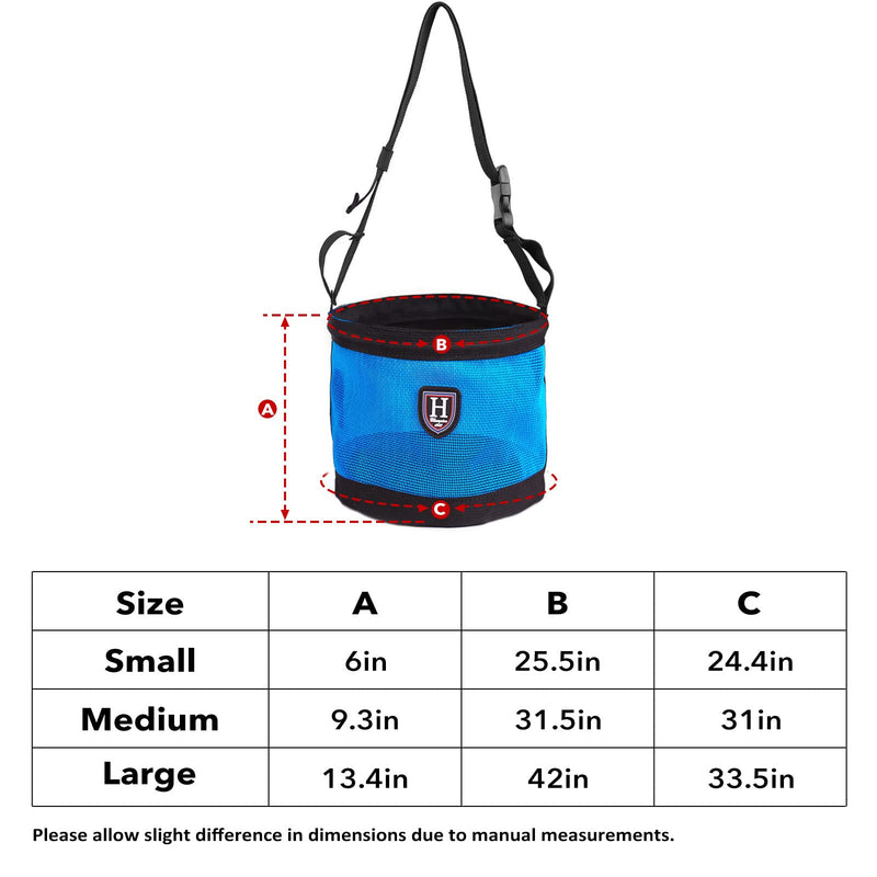 Harrison Howard Horse Muzzle Feed Bag Durable Nylon Mesh Grain Feed Bag with Adjustable Strap Champion Hlue - BeesActive Australia