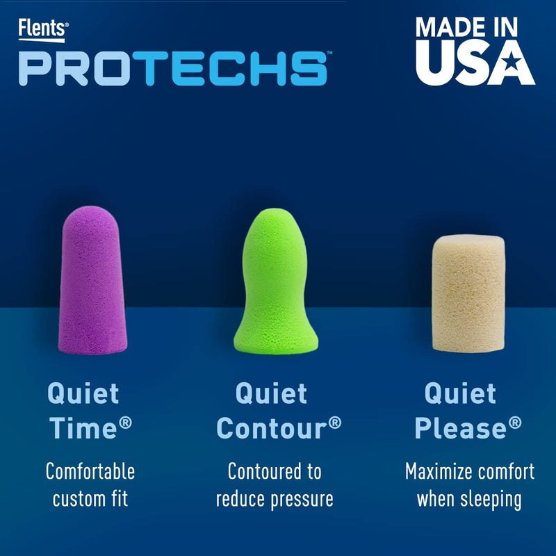 Flents Ear Plugs, 50 Pair, Ear Plugs for Sleeping, Snoring, Loud Noise, Traveling, Concerts, Construction, & Studying, NRR 29 50 Pair Plugs - BeesActive Australia