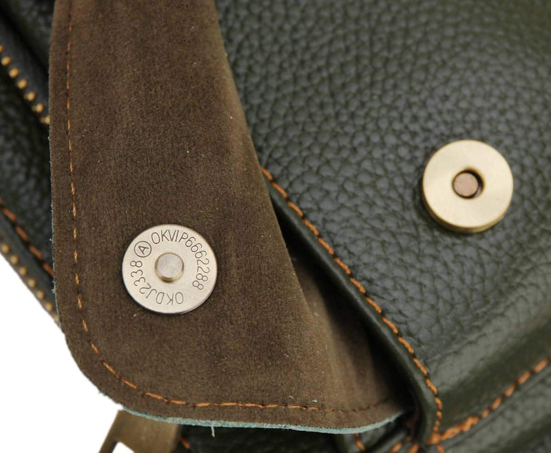 Loyofun Unisex Brown Genuine Leather Waist Bag Messenger Fanny Pack Bum Bag for Men Women Travel Sports Running Hiking Army Green - BeesActive Australia