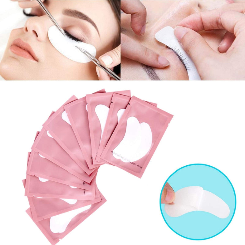 100 Pairs Set Gel pads for eyelash extensions, Comfy and Cool Under Eye Pads for Eyelash Extensions Eye Patches Beauty Tool Pink - BeesActive Australia