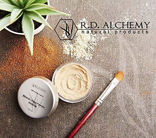 100% Natural & Organic Mineral Loose Powder Medium Shade - Best Powder Concealer or Foundation for Normal to Oily Skin. Buildable Coverage for Dark Circles, Blemishes, Dark Spots, or All Over. - BeesActive Australia