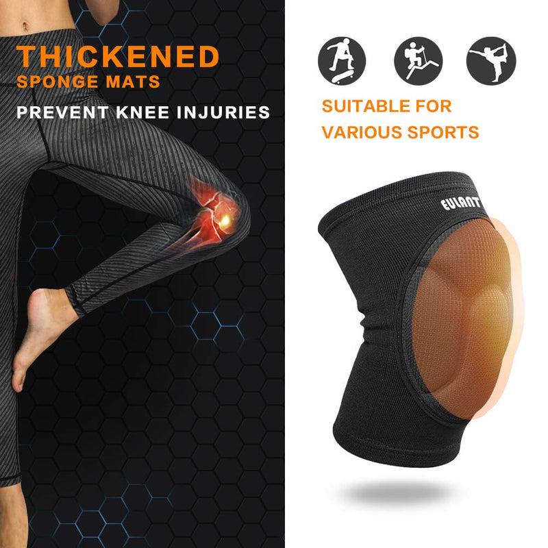 Sborter Protective Knee Pads 1Pair, Thick Sponge Collisioned Kneepads for Sports & Work & Warmth & Pain Relief & Daily Use,Black L - BeesActive Australia