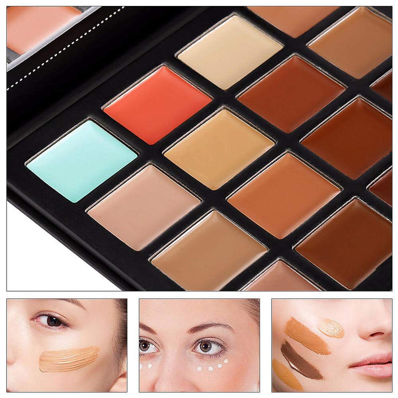 Zelia Milan Cream Concealer and Contour Palette with extra added Cream Highlighter: Hypoallergenic/Cruelty Free - BeesActive Australia