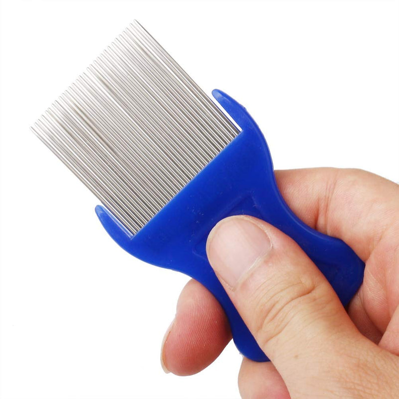 nuoshen 6 Pcs Lice Comb, Double Sided Plastic Hair Comb Metal Teeth Nit Combs Head Lice Treatment for Adults, Kids, Dogs, Cats Size A (Pack of 1) - BeesActive Australia