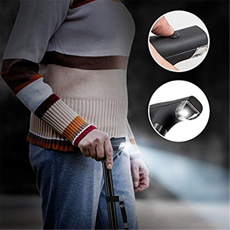 Folding Cane with Led Light, Adjustable Canes and Walking Sticks for Arthritis Disabled and Elderly T-Handle - BeesActive Australia