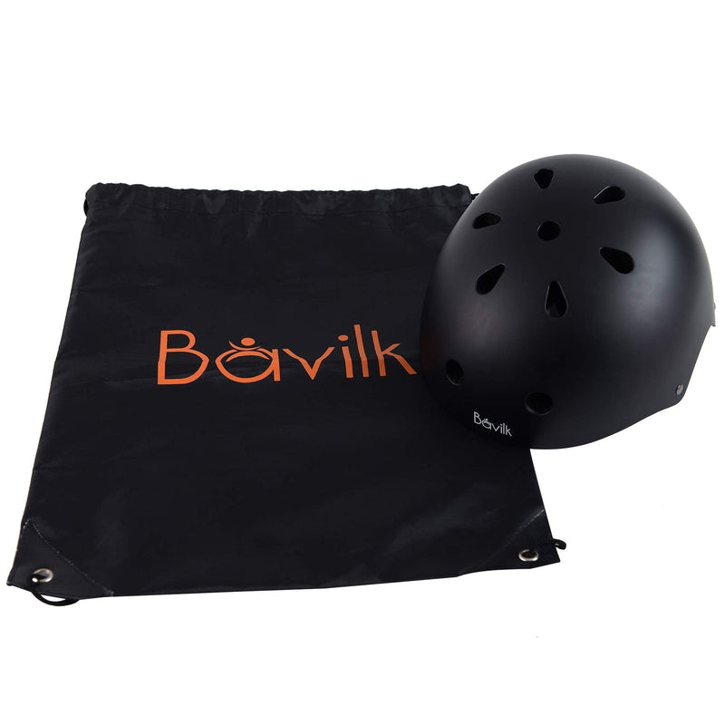 Bavilk Kids Bike Helmet,CPSC Certified Multi-Sport Helmet for Cycling Skateboard Scooter Skating,3 Sizes,from Toddler to Youth Matte Black Small: 48-54 cm / 18.9"-21.3" - BeesActive Australia