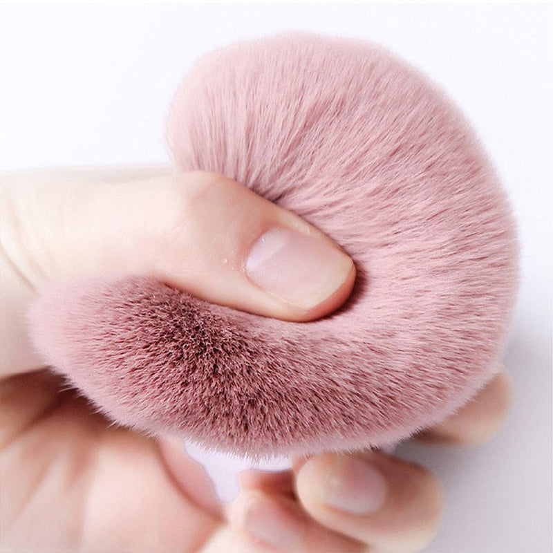 Dual Use Pink Soft Cosmetic Powder Makeup Face Foundation Brush Nail Dust Cleaning Brush for Acrylic Dipping Powder UV Gel Remover Cleaner Brushes Pack of 1, HJ-NB107 - BeesActive Australia