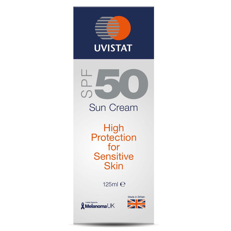 Uvistat Sun Cream | SPF50 | Moisturising, Sun Cream for Sensitive Skin | 125 ml 125 ml (Pack of 1) - BeesActive Australia
