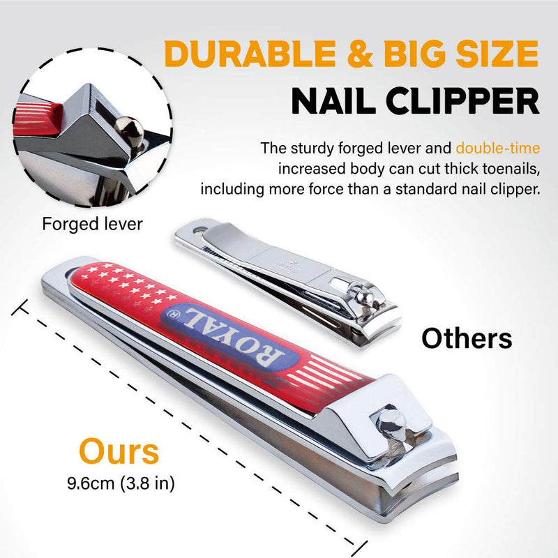 Made In Korea ROYAL Wide Jaw Toenail Clipper for Thick Toenails or Tough Fingernails, Large Toenail Clippers for Men, Seniors, Adults Size1 - BeesActive Australia