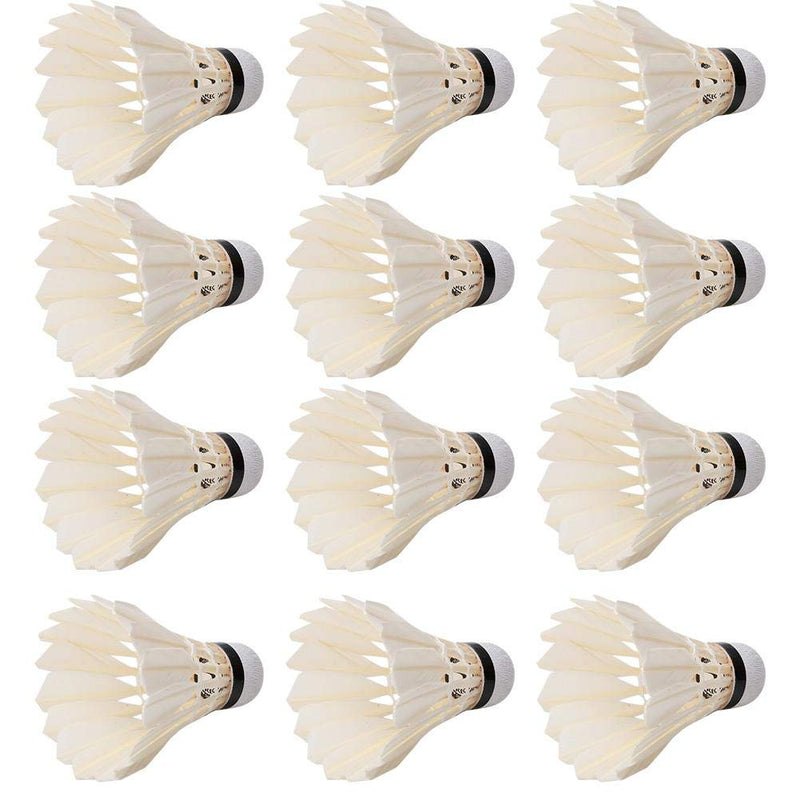 Tbest 12PCS Badminton Balls, Duck Feather Badminton Shuttlecocks Outdoor Indoor Sports Practice Training Balls - BeesActive Australia