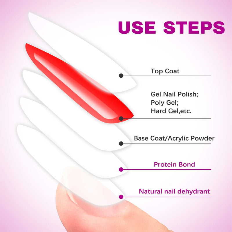 OKCOIN Nail Dehydrator and Primer Protein Bond Set - Non Acid No Burn Nail Prep Dehydrator and Primer for Acrylic Powder and Gel Nail Polish Builder Gel, Dual Use Superior Bonding Nail Primer 0.5oz - BeesActive Australia