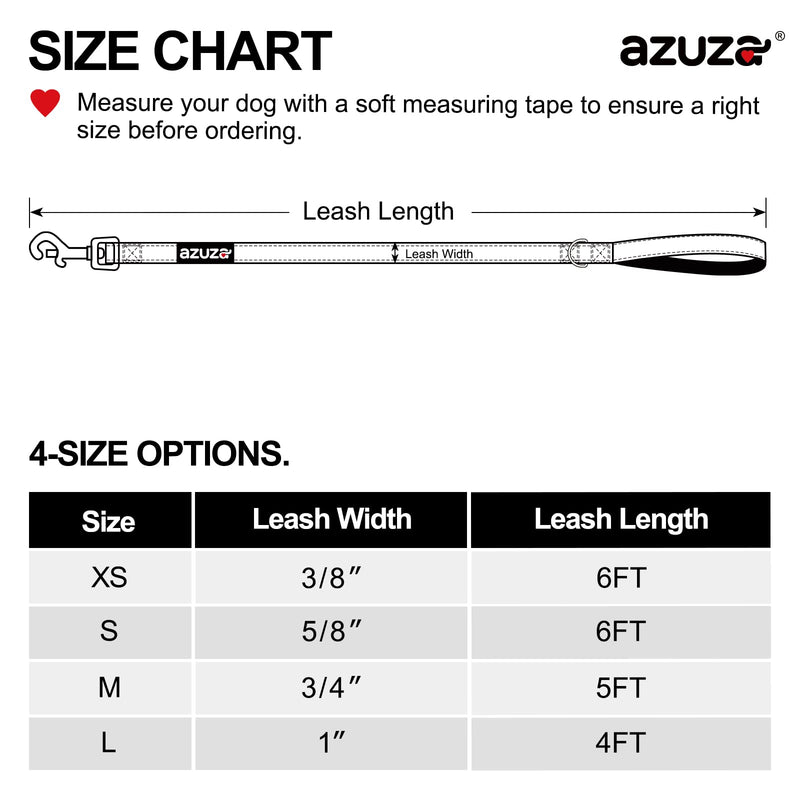azuza 3 Pack Nylon Dog Leashes,Strong & Durable Basic Leash 4/5/6 FT with Easy to Use Collar Hook,Available in Multiple Length S: 5/8"x 6 FT (Pack of 3) 1#Blue - BeesActive Australia