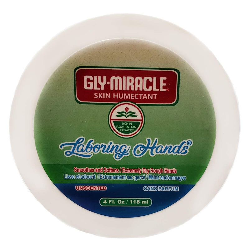 GLY MIRACLE Laboring Hands Skin Humectant 4 oz Gel Hand Cream Protective Layer Locks Intense Moisture to Repair Extremely Dry Cracked Callous Hands & Cuticles; Smoothes & Softens; Unscented - BeesActive Australia