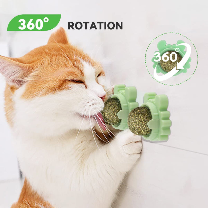 Aucenix 2 Pcs Catnip Balls Toy for Cat Green-2 pcs - BeesActive Australia