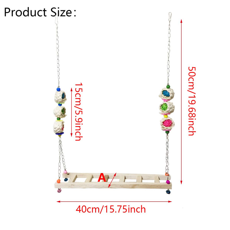Vehomy Chicken Swing Chicken Perch Chicken Wood Ladder Stand Chicken Toy for Hens Handmade Chicken Coop Swing Toys for Chicks Rooster Hens - BeesActive Australia
