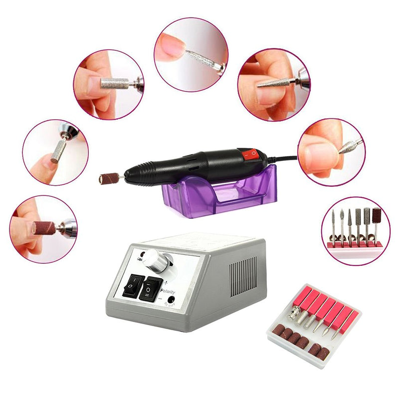 Electric Nail Drill Machine Nail File Drill Set Kit for Acrylic Nails, Gel Nail, Nail Art Polisher Sets Glazing Nail Drill Manicure Pedicure by Buycitky (Rose) - BeesActive Australia