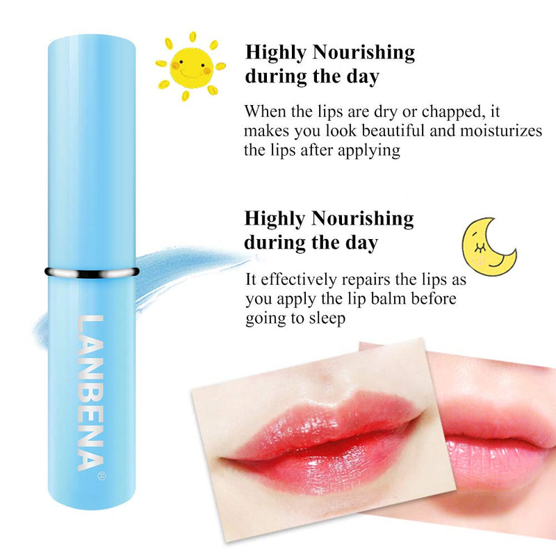 LANBENA Hyaluronic Acid Lip Balm Moisturizing Lips Reduce Fine Lines Relieve Dryness Long-Lasting Protection Nourishing Lip Care (1.8g / 0.06 fl oz) - BeesActive Australia
