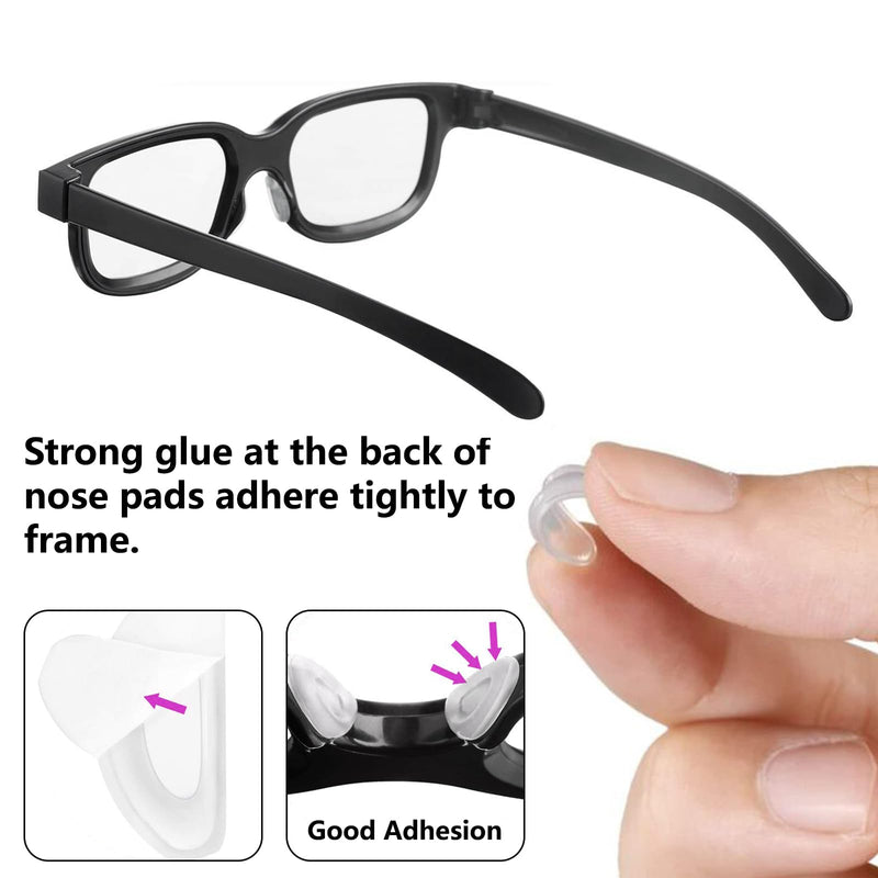 Nose Pads for Glasses Push Fit Stick on 10 Pairs Air Bag Nosepads Adhesive Eyeglass Nose Pad for Glasses Anti-Slip Soft Silicone Nose Pads Replacement Nose Pad for Glasses Eyeglasses Sunglasses - BeesActive Australia
