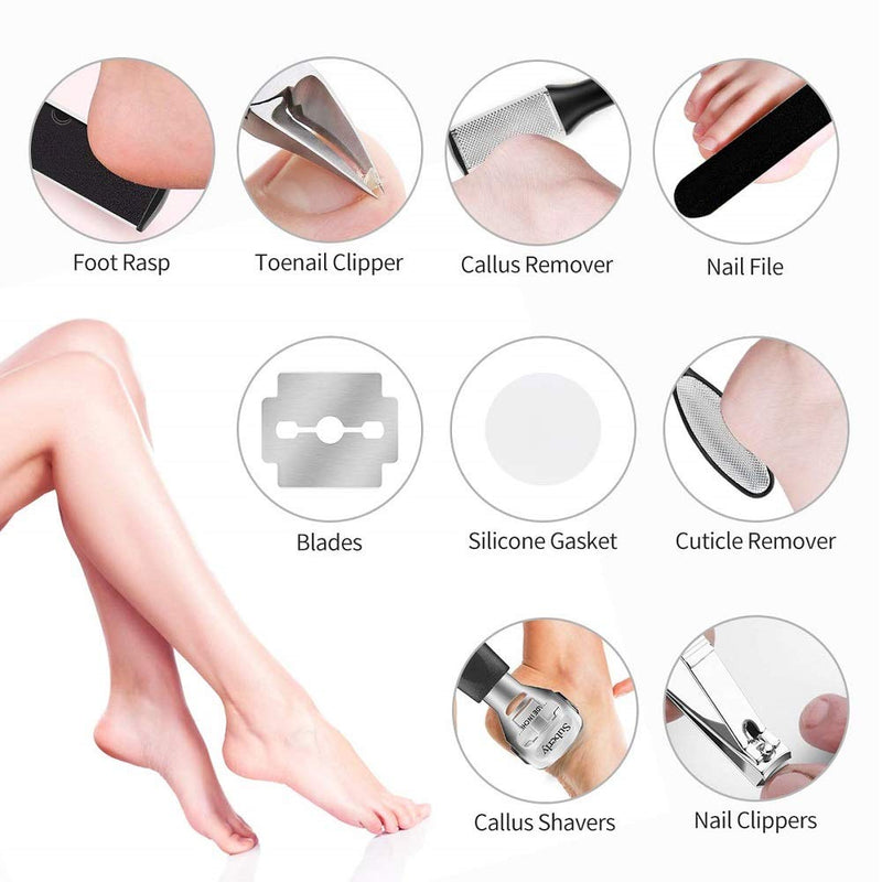 Pedicure KIT Professional 15 in 1,Professional Foot Care Pedicure Stainless Steel File to Removes Hard Skin Clean Feet Dead Skin Tool Set for Women Men Salon or Home - BeesActive Australia