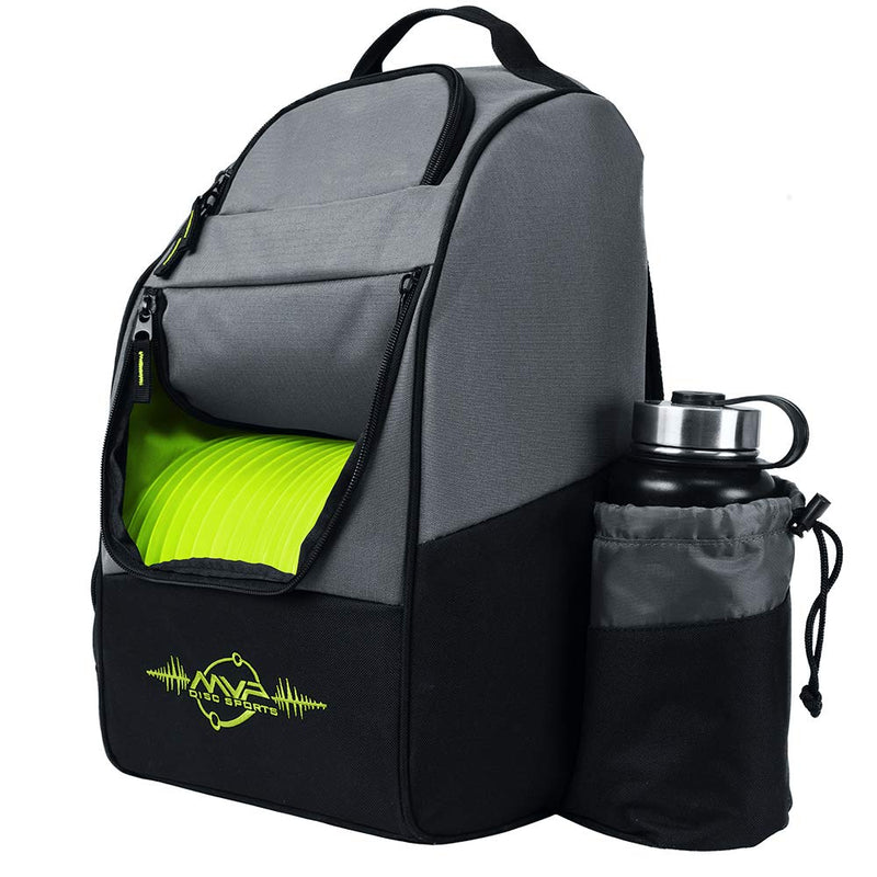 MVP Disc Sports Backpack Shuttle Disc Golf Backpack Bag Gray/Lime - BeesActive Australia