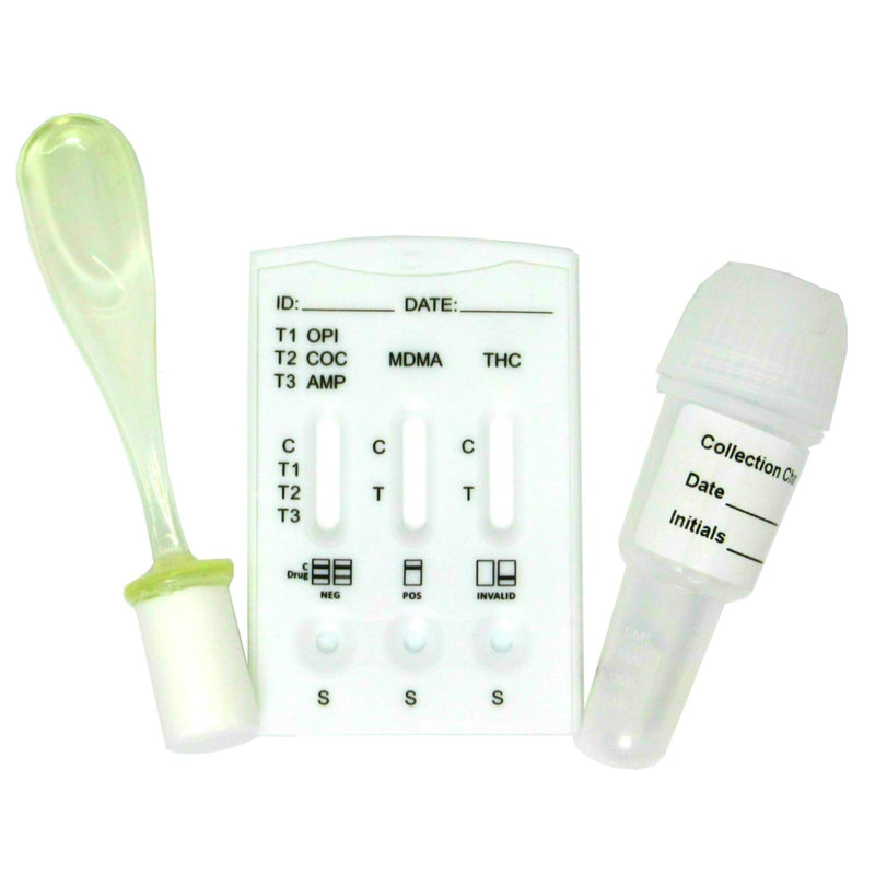 3 x Saliva Multi-Drug Test Kits - Testing for Cannabis, Cocaine, Amphetamine, Opiates & MDMA 3 count (Pack of 1) - BeesActive Australia