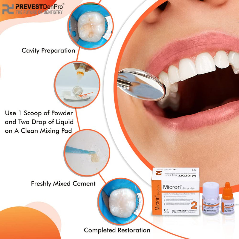 Micron Superior Radiopaque Glass Ionomer Dental Cement A2 Natural Shade for permanent dental restorations - BeesActive Australia