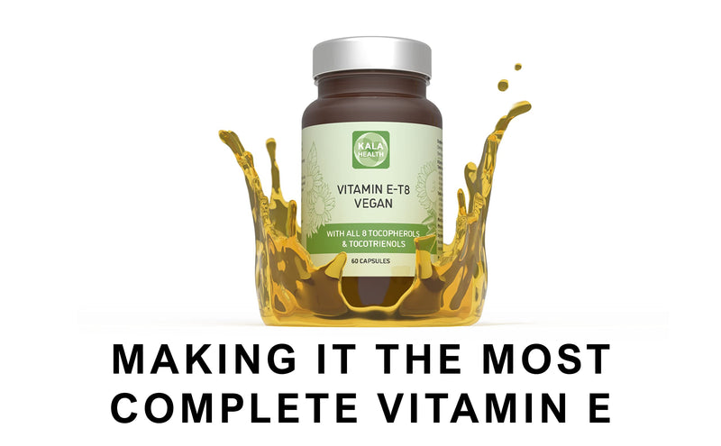 Kala Health Unique Vegan Formula with all 8 Tocopherols and Tocotrienols Vitamin E� 400 IU Contains no PAH�s, Heavy Metals, Contaminants or Preservatives - Certified Sustainable - Hair, Scars and Skin 60 - BeesActive Australia