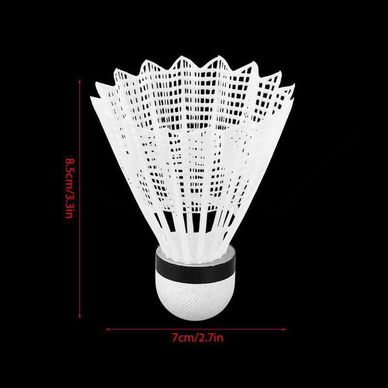 Badminton Shuttlecocks,Badminton Shuttlecocks 6Pcs White PVC Badminton Training Ball with Great Stability and High flexibility, Indoor Outdoor Sports Badminton Birdies Balls Shuttlecocks Feather badm - BeesActive Australia