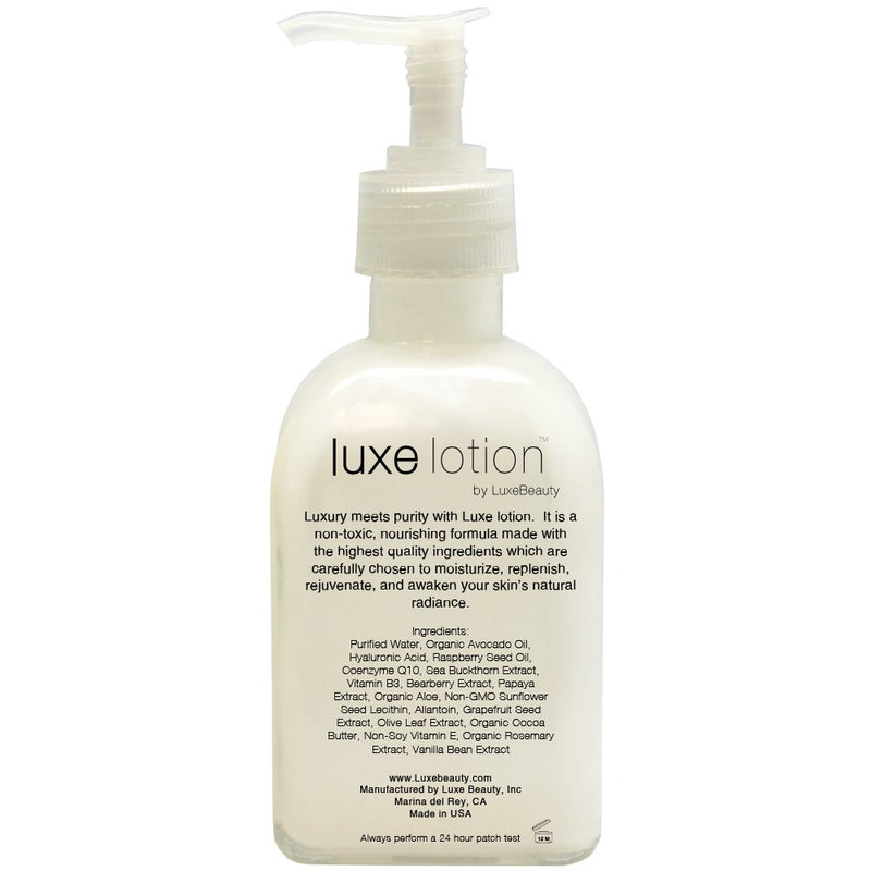 LUXE LOTION Luxurious Face, Neck & Hand Hyaluronic Acid Moisturizer 8.5oz Vanilla Lotion - Organic Vegan Ingredients - No Glyerin, Alcohol, Gluten, Mineral Oil, Dimethicone, Soy, Nut & Paraben Free - BeesActive Australia