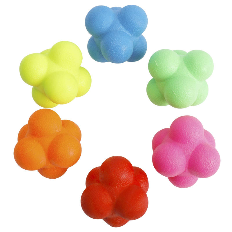 Yaegoo 6 PCS Reaction Balls Rubber Reaction Bounce Balls for Hand-Eye Coordination, Agility & Speed Reflex Training - BeesActive Australia