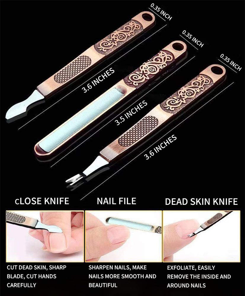 11-piece nail clippers high-end nail clippers set classic retro style care tools stainless steel,thick toenail clipper, toenail clipper,ingrown toenail clipper tool,professional nail clippers - BeesActive Australia