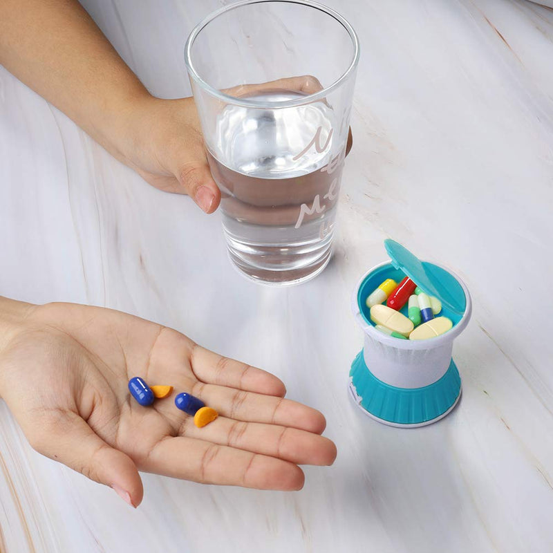 Multifunction Pill Cutter, Opret 3 in 1 Pill Splitter/Crusher/Box for Small Pills Upgraded Design High Safety Blue - BeesActive Australia