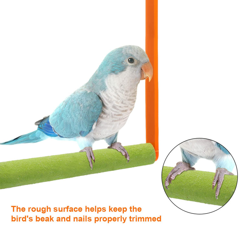 Wontee Bird Toys Bird Swing Toy Bird Perches for Parrot Budgie Parakeet Cockatiel Conure African Grey Medium Orange - BeesActive Australia