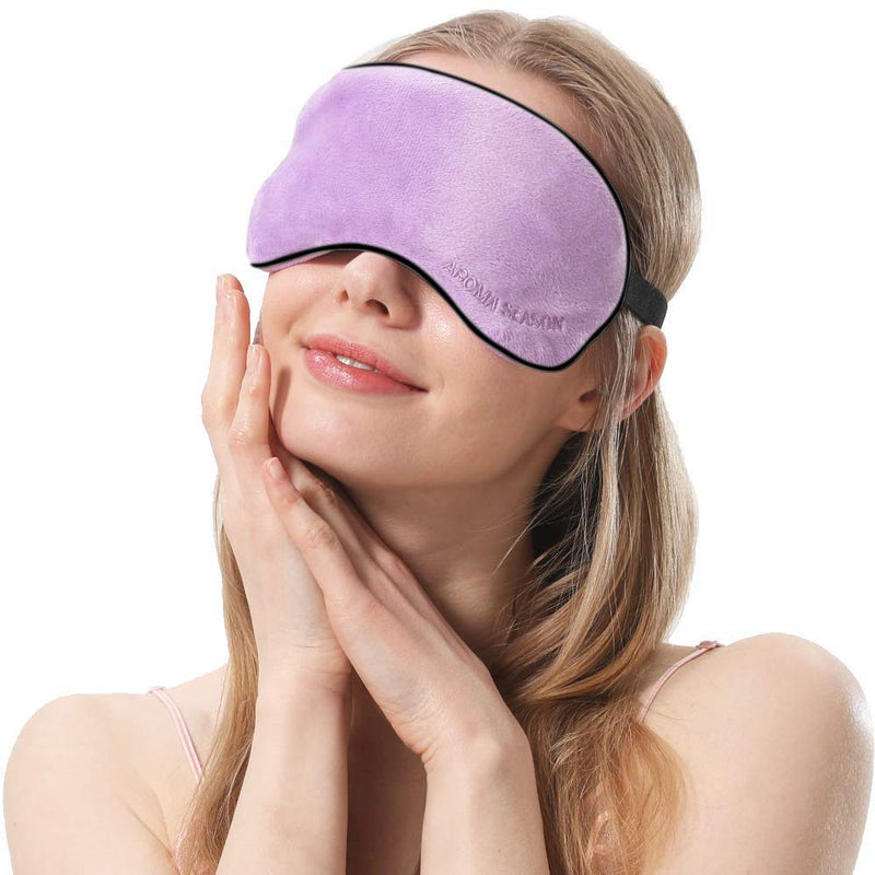 Aroma Season Heated Eye Mask for Blepharitis Warm Eye Compress for Dry Eyes (Purple) Purple - BeesActive Australia