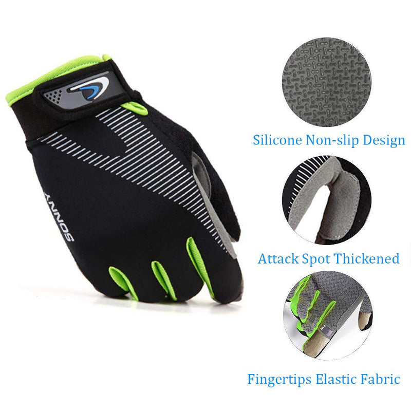 Ultimate Flying disc Gloves Ultimate Grip and Disc Gloves Breathable Non-Slip Sport Cycling Golf Glove, Improve Throws & Catches 1 Pair Green Small - BeesActive Australia