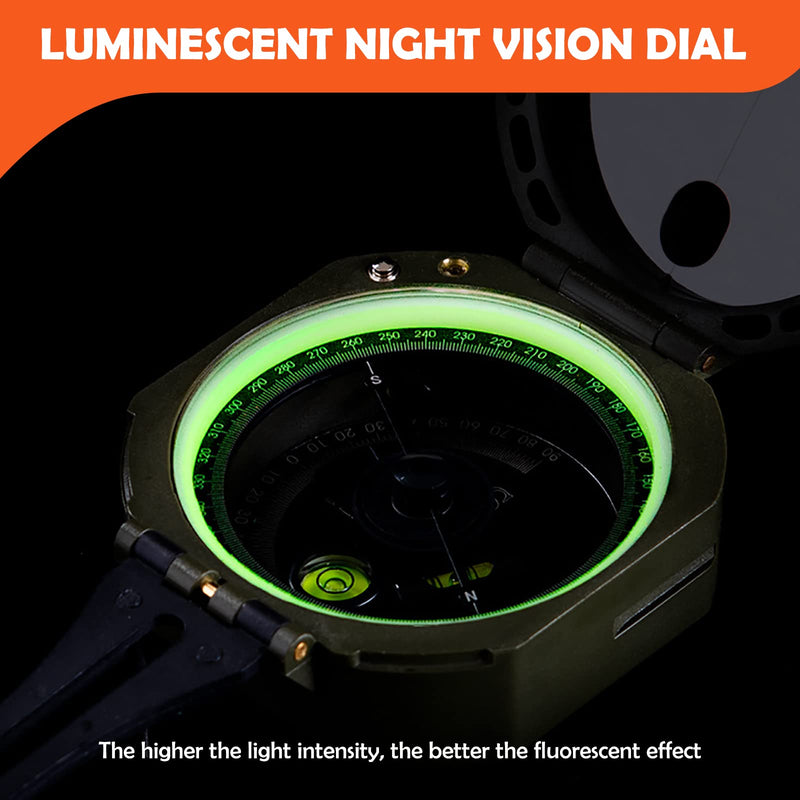 COYOUCO Multifunctional Compass for Hiking, Military Compass Survival Gear Handheld Compass with Carrying Bag, Compass Gift for Kids, Apply to Outdoor Camping and Navigation Black - BeesActive Australia