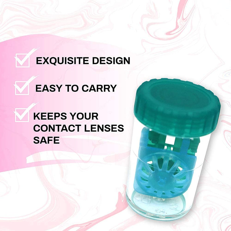 Color Contact Lens Barrel Cases, Contact Lens Washer Cleaner Contact Lens Case, Lens Cleaning Container for Everyday Use, Contact Lens With Lightweight and variant Colors Cases | 3 Pieces - BeesActive Australia