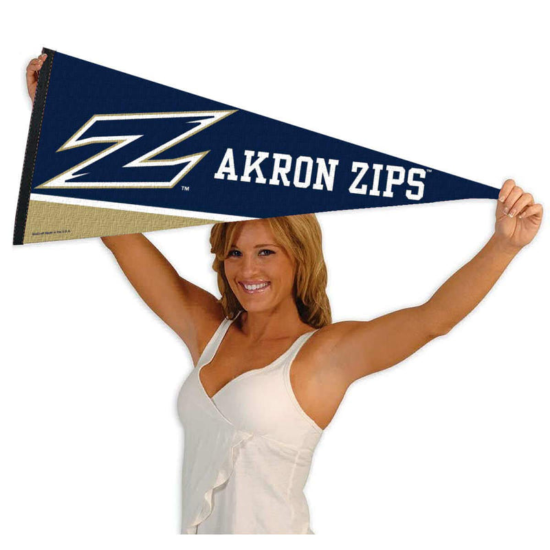 College Flags & Banners Co. University of Akron Pennant Full Size Felt - BeesActive Australia