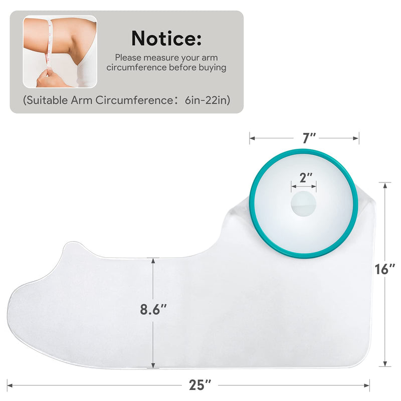 Cast Protectors,DOACT Arm Cast Cover for Shower Durable Cast Protector Keeps Hand Wrist Finger Elbow Cast Bandage Dry Waterproof Sleeve Bag for Broken Arm Reusable Watertight Seal Adult Full Arm 60cm Adults' full arm - BeesActive Australia