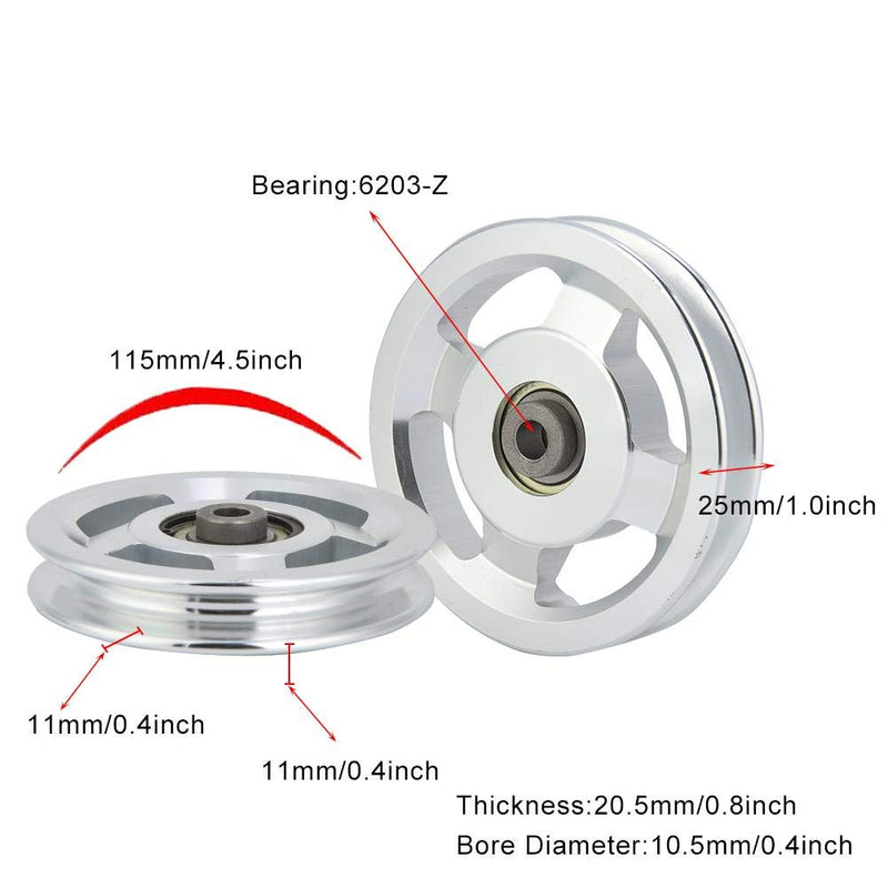 Fitness Pulley Wheel Aluminium Alloy Home Gym Exercise Strength Training Equipment Pulley Wheel (115mm) - BeesActive Australia