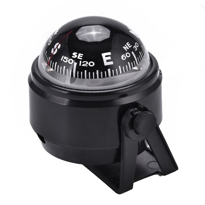 Fishlor Boat Compsss, Black Electronic Adjustable Military Marine Ball Night Compass for Boat Vehicle - BeesActive Australia