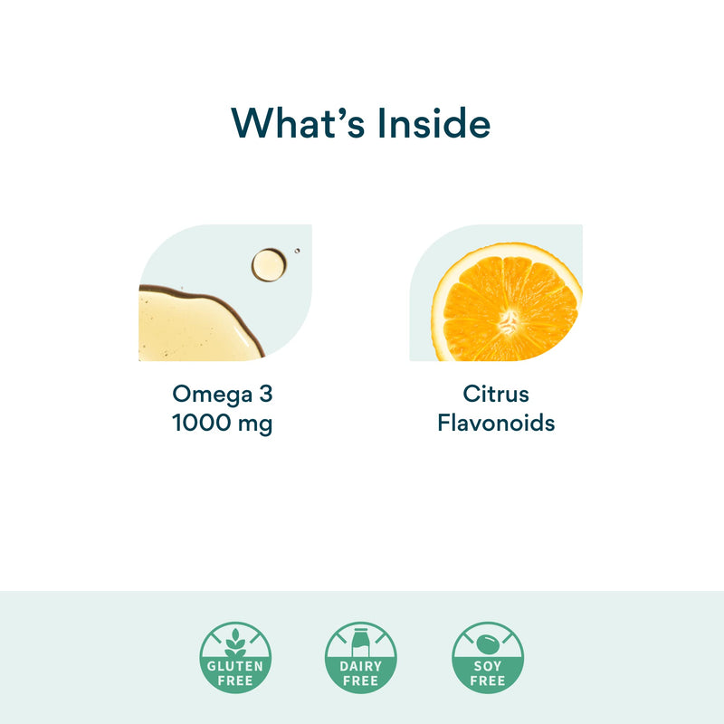 Bettervits Omega 3 | 33% EPA & 22% DHA | Potent Fish Oil | Supports Mood | Supports Heart, Eye, Skin & Bone Health | Made in the UK - BeesActive Australia